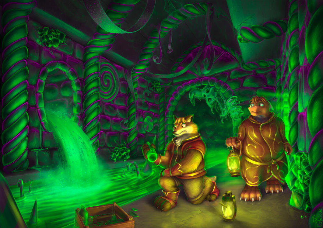 Two Characters &amp; Background, Full Render — $240